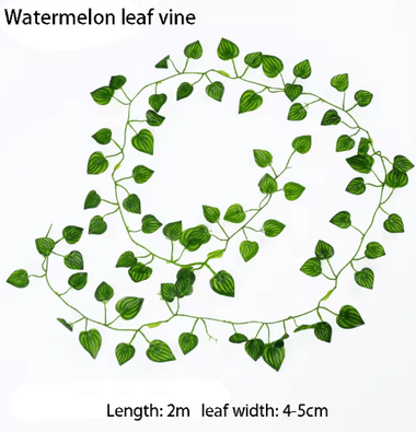 Inspire Picks Artificial Ivy Leaves Garland Vines Fake Hanging Greenery For Wall & Outdoor Decor (210M) style D 8m (4 String)