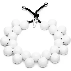 Ballsmania Original Necklace C206 11-4800 Bianco, Handykette, Weiss, Schwarz, Silber