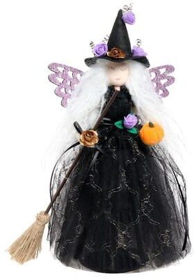 Snug & Styled Butterfly Halloween Witch Doll Hanging Halloween Decorations For Home & Party Decor purple
