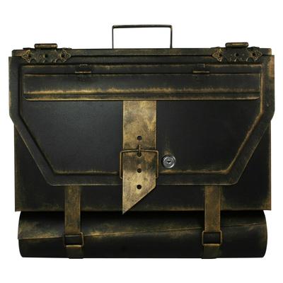 HMF 501 Briefkasten Aktentasche Antik 99, 25 x 40 x 8 cm, Gold