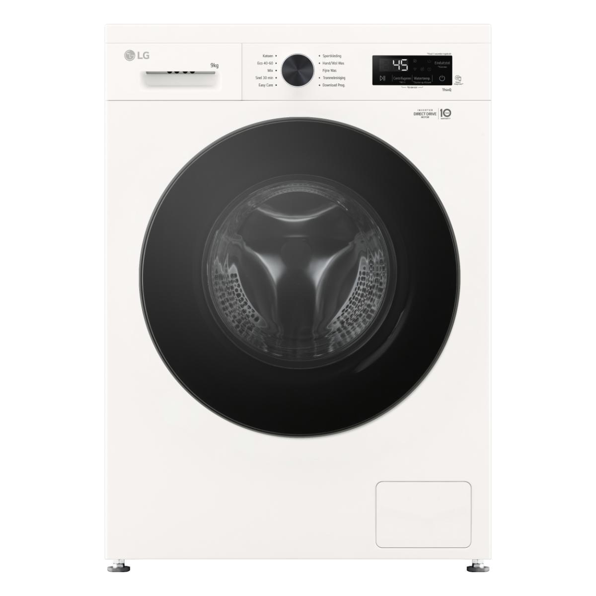 LG F4X1009NWB, Frontlader, 9 kg, B, 75 dB, 1400 RPM, A