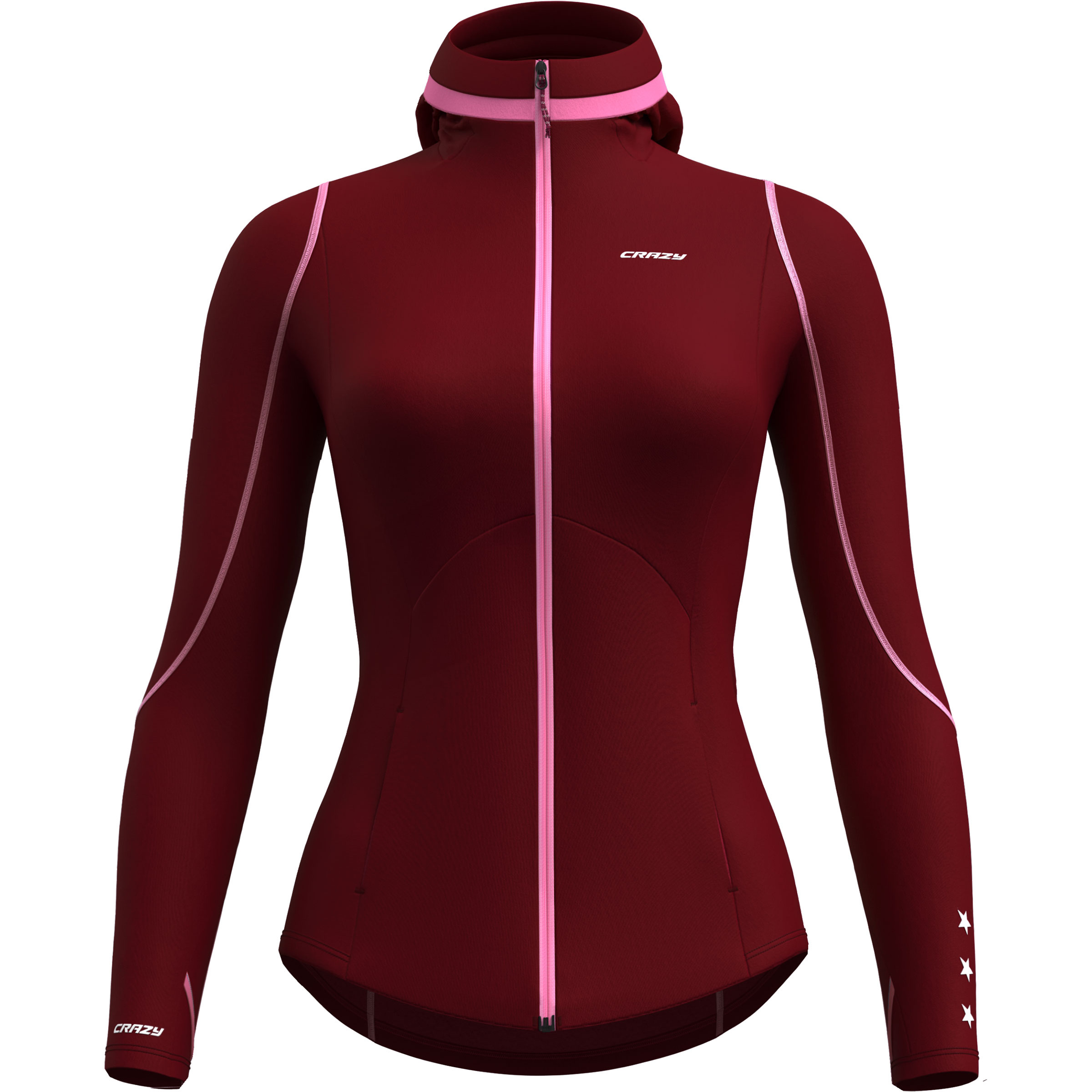 Crazy Exit Damen Fleecejacke rot Größe M Trekking Elastisch