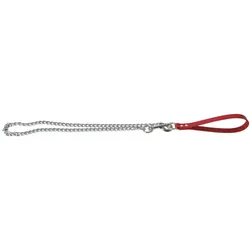 Martin Sellier Hundeleine aus Ketten und Leder (12, Hund, Spazieren), Halsband + Leine