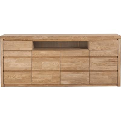 Kommode OTTO HOME "Silkeborg", braun (eiche teilmassiv), B:200cm H:85cm T:35cm, Holz teilmassiv, Sideboards, Kommode, Breite 200 cm