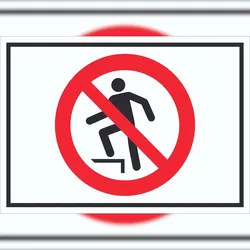 HB-Druck Aufsteigen verboten Symbol Schild A0 (841x1189mm)