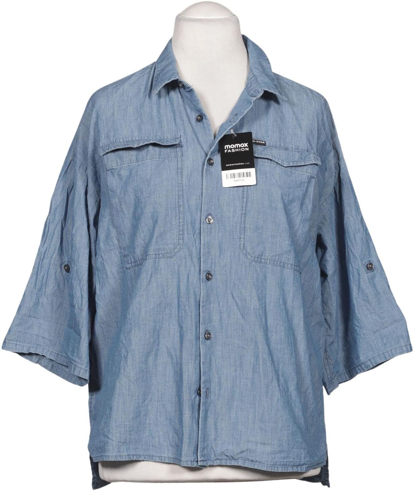 G Star RAW Damen Bluse, Hellblau, Gr. M, Baumwolle - Second Hand