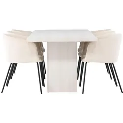 Ebuy24, Essgruppe, Essgruppe Olga 9 ( 7-teilig) (MDF, Stahl)