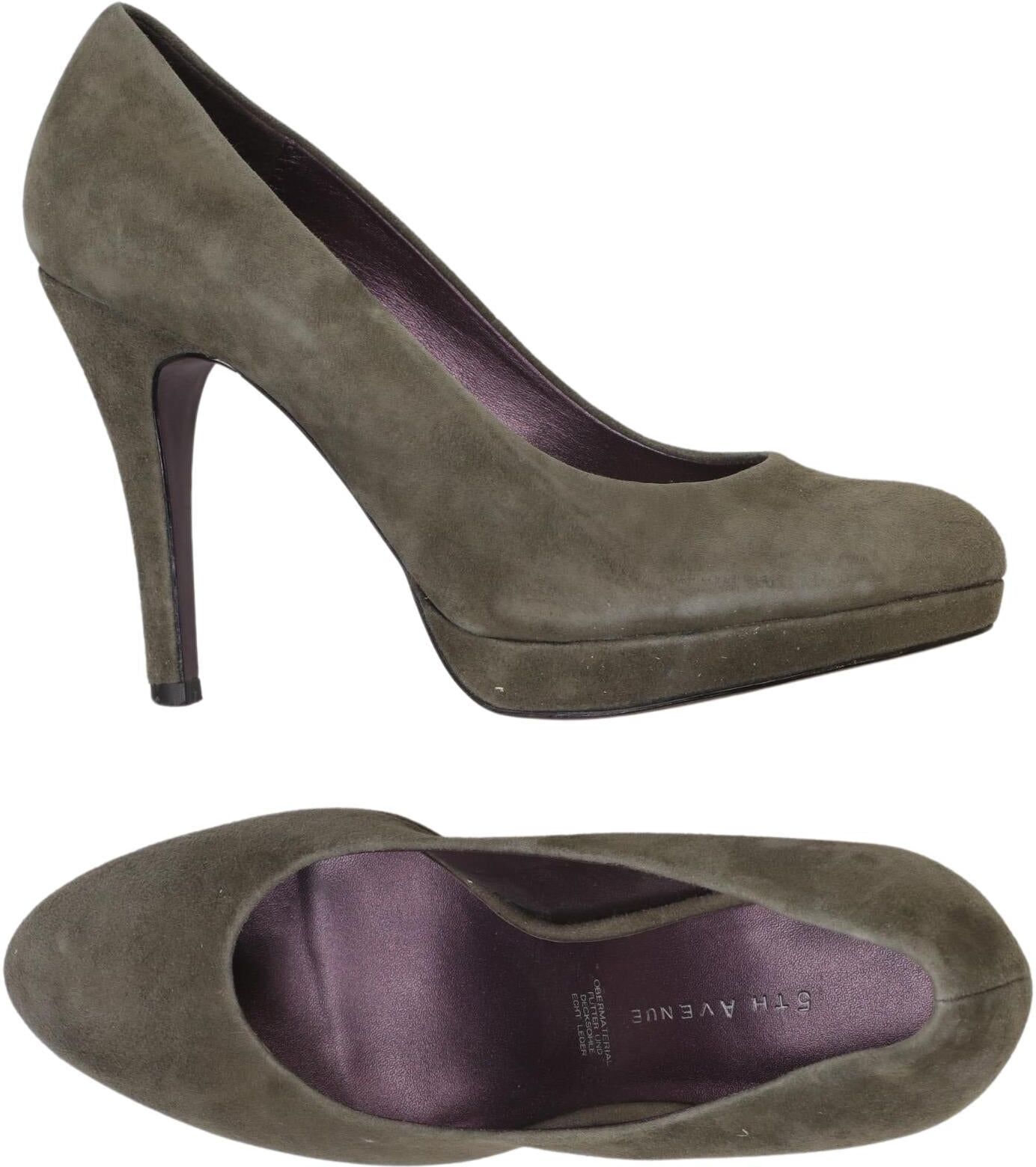 5th Avenue Damen Pumps, Grün, Gr. EU 38, Leder - Second Hand