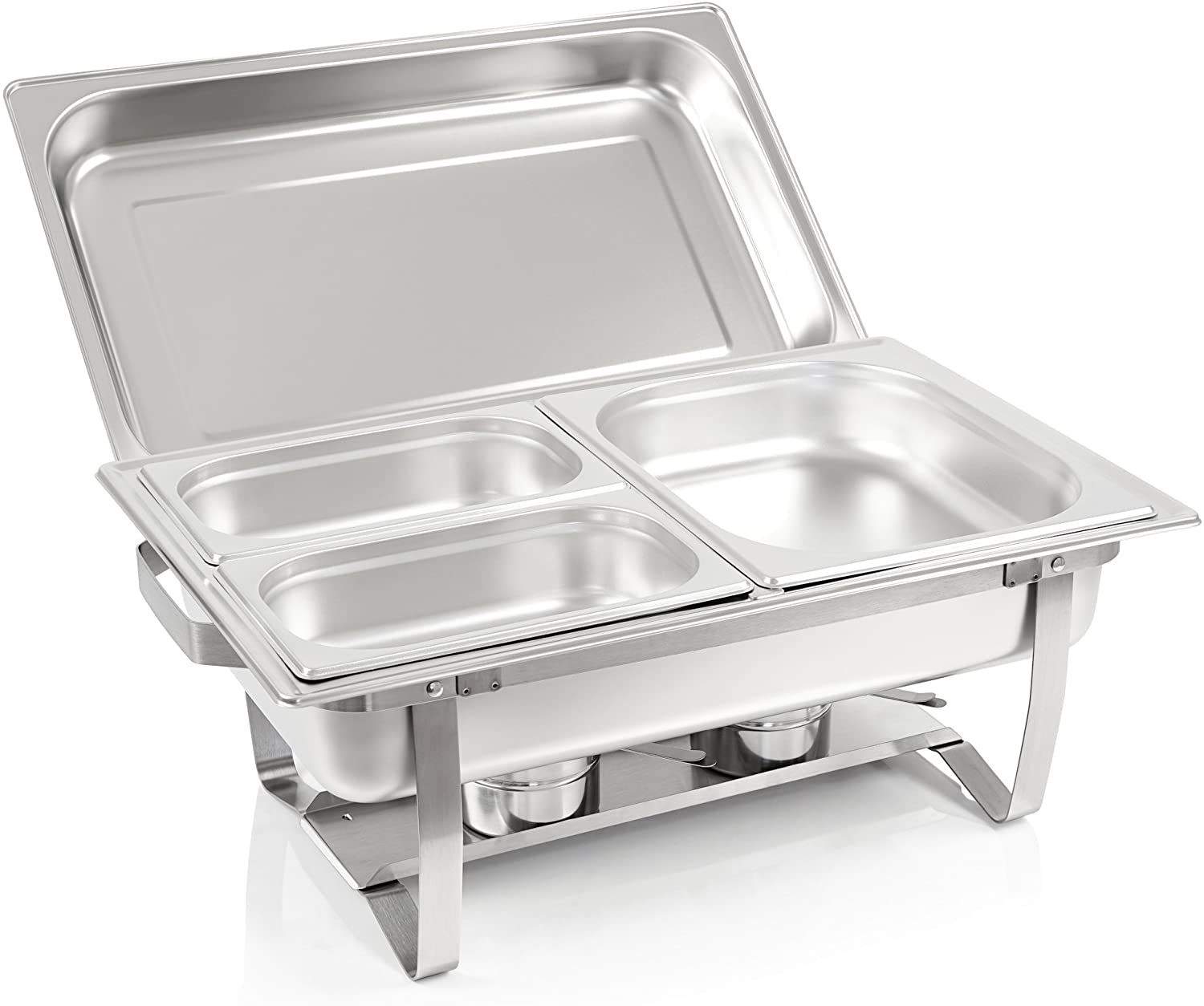 Bc-elec - F433-3-2 Réchaud Chauffe-plats 1x GN1/2 + 2x GN1/4 bain marie avec couvercle, 60x37x29cm