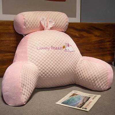 Uplift Essentials Ice Peas Bedside Cushion Soft Backrest Reading Pillow pink Rabbit l