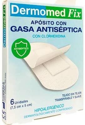 Dermomed Fix Apósito con Gasa Antiséptica 7,5Cmx5cm 6 uds