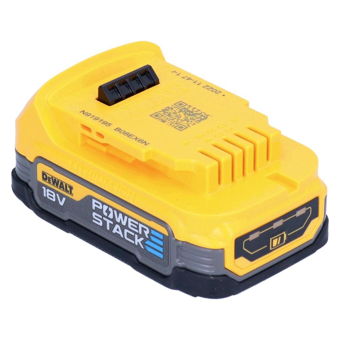 DeWalt Akku Set DCBP 034 E4 4x Powerstack Akku 18 V 1,7 Ah / 1700 mAh XR Li-Ion - mit Ladestandanze (18 V) (DCBP034)
