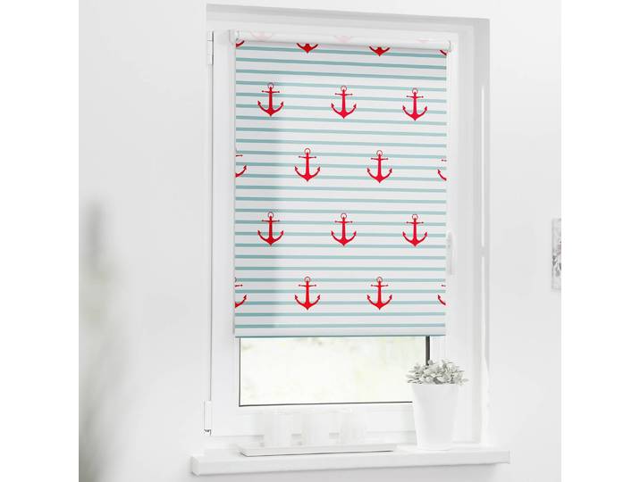 Klemmfix Rollo Anker 90 x 150cm Blau