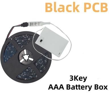 Uplift Picks Portable Battery Powered RGB LED Strip For Colorful Flexible Accent Lighting black (3 Key Kit) 5m ip65 Waterproof
