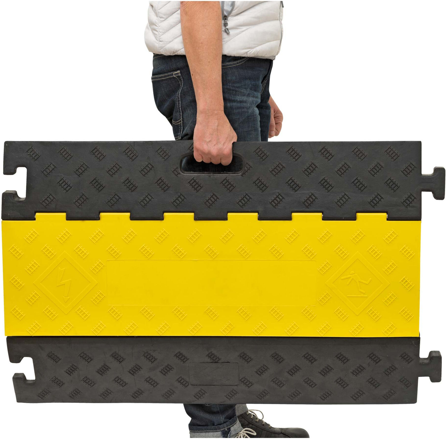 Moravia 5-Kanal Kabelbrücke, Hartgummi, mit Deckel, 590x930x50 mm; 5 Kanäle á 36x34 mm (279.29.623)