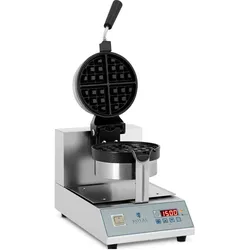 Royal Catering Waffeleisen Waffelgerät Waffelautomat Waffle Maker Belgische Waffel 1300W 18cm, Waffeleisen, Silber