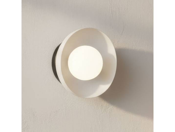 Applique murale Ozzy 20 x 13 x 20cm Blanc/Blanc Verre opale, acier G9