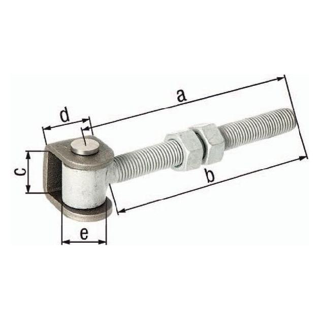 GAH Torband 153x145x42x30mm Stahl roh (418373)