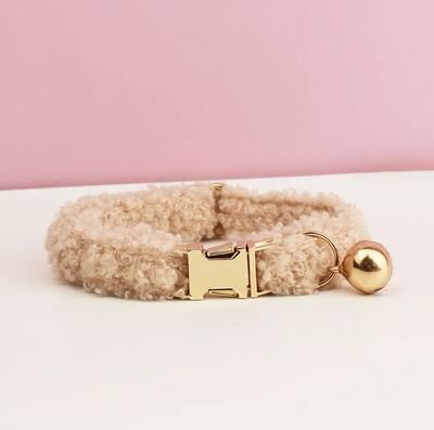 Uplift Essentials Personalized Teddy Cat Collar With Engraved Nameplate And Bow Tie cat Collar(teddy 06) s