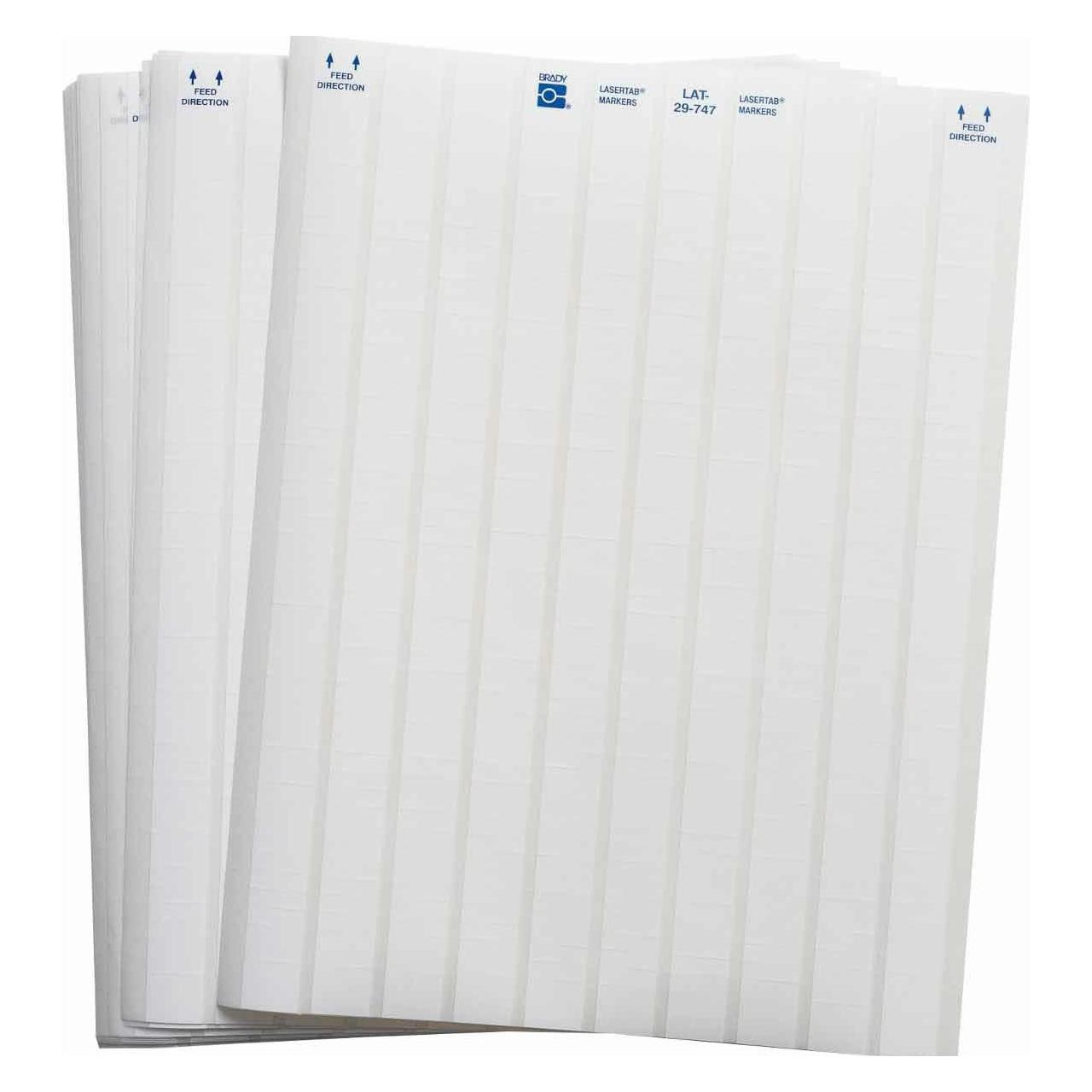 Brady LAT-29-747-2.5, Polyester, matt, Weiss, 16.51 x 5.08 mm, dauerhaft klebend, US-Letter, 10-bah (215.90 mm) (LAT-29-747-2.5)