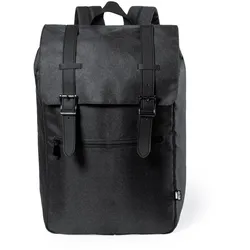 Schwarzer Rucksack für Laptops bis 15 Zoll, Tablets 10 Zoll.