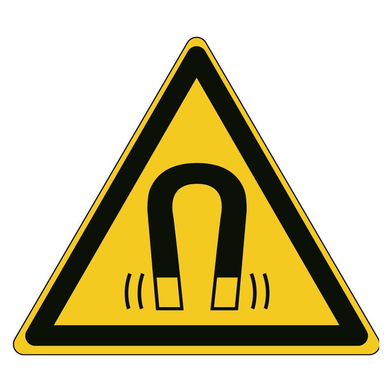 Brady ISO-Sicherheitsschild - Warnung vor magnetischem Feld (W/W006/NT/TW-TRI100-1)