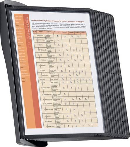 Durable Sichttafelwandhalter SHEPA STYLE WALL 10 - 5854 Schwarz DIN A4 Anzahl der mitgelieferten Sichttafeln 10