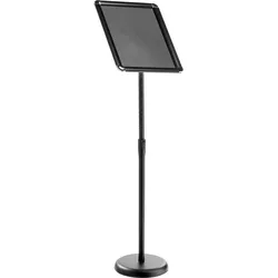 Infoständer A4 ELEVATE höhenverstellbar mit Klapprahmen schwarz | Rondo, Aluminium, Stahl