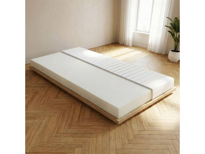 Matelas de mousse froide Allround 140 x 200cm Noyau : mousse polyester PUR Revêtement : coutil Blanc