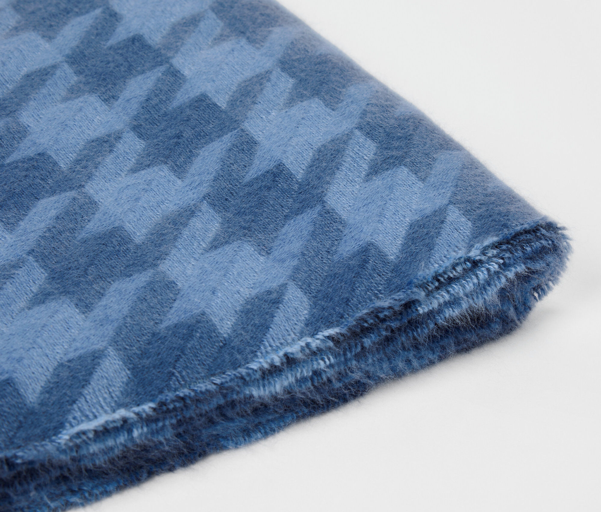 Tchibo - Webschal mit Hahnentritt-Jacquard - blau