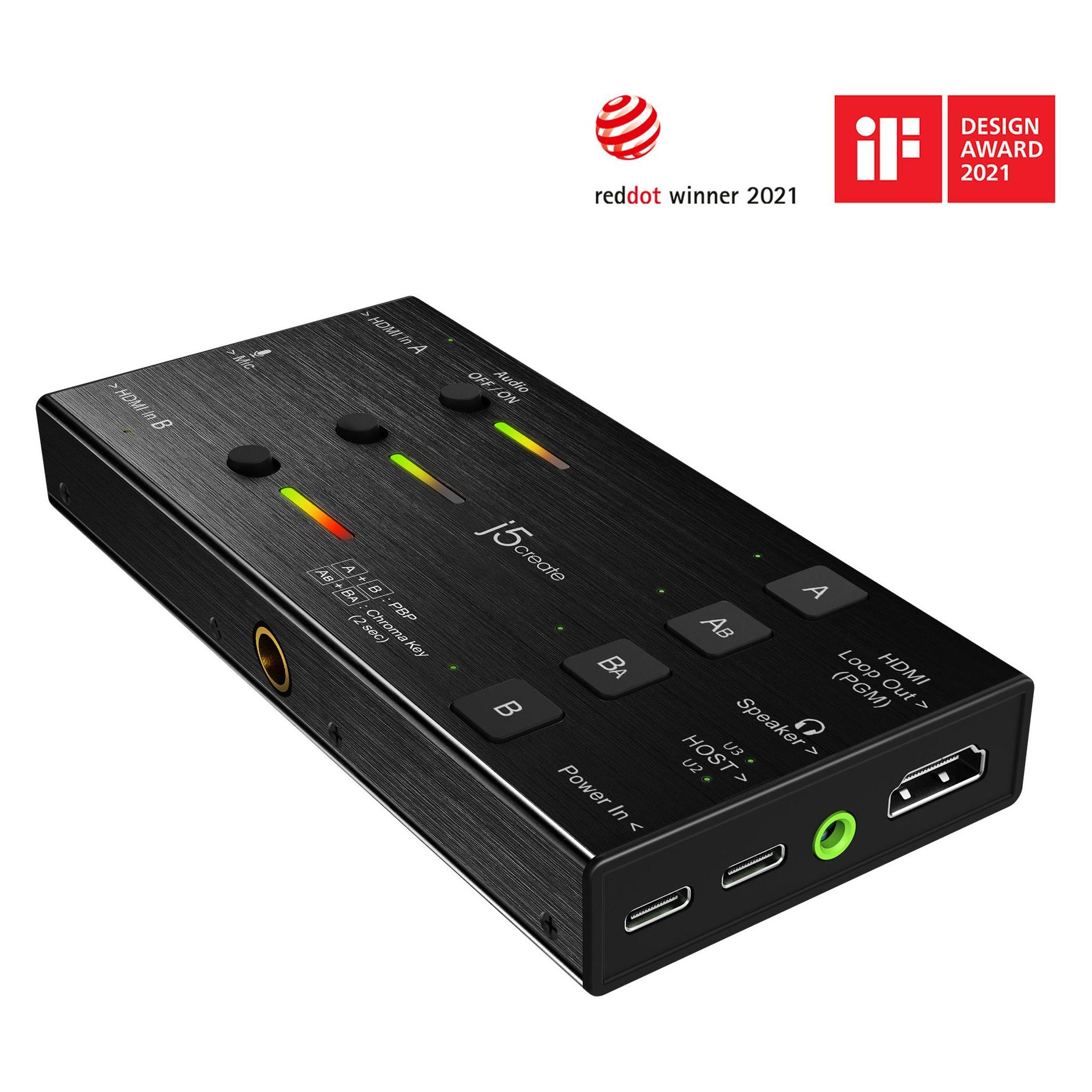 j5Create Dual HDMI Video Capture (Linux, Mac, Windows) (JVA06-N)