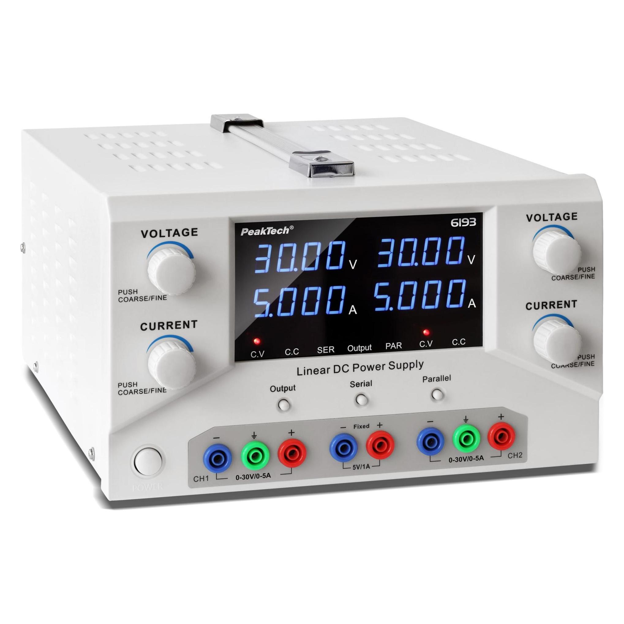 Peaktech Alimentatore da Laboratorio con USB e Software (P 6193)