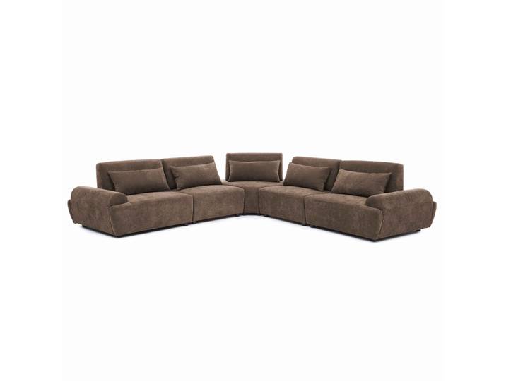 Modulares Ecksofa 5-Sitzer aus Stoff mit Kissen verstellbare Rückenlehne