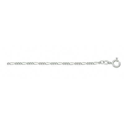 Kette ohne Anhänger ADELIA´S "Figarokette Halskette 925 Silber" Gr. 38, silber, Halsketten, Herren, 38, Silber 925 (Sterlingsilber), Silberkette