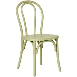 IB Laursen Wiener-Stuhl mit Holzsitz, stapelbar, 43 x 46 x 90 cm, grün