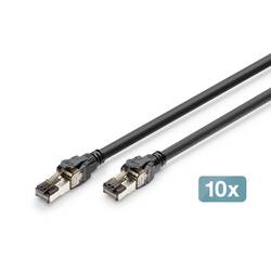 Digitus DK-1843-010-10 RJ45 Patchkabel CAT 8.1 1 m Schwarz 10 St.