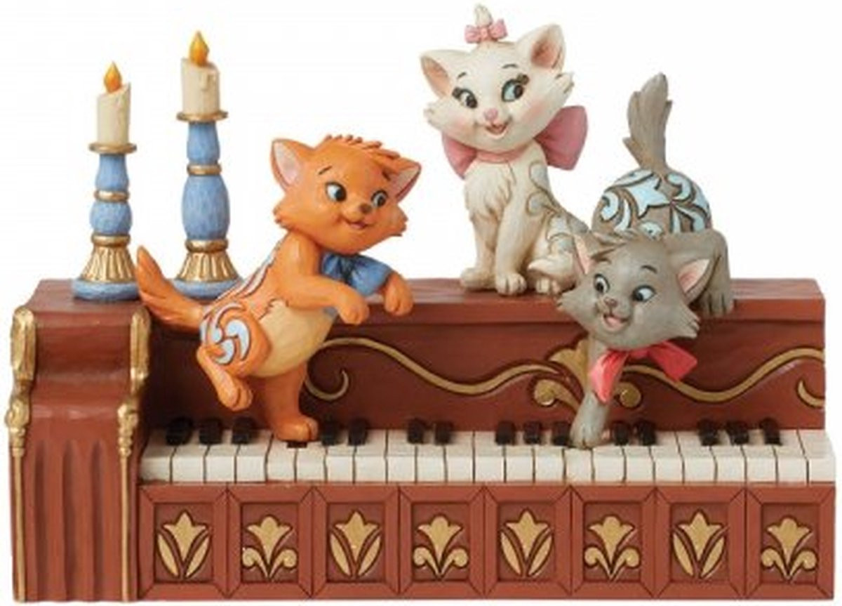 Disney Traditions Paws at Play Aristocats Kittens on Piano Figurine