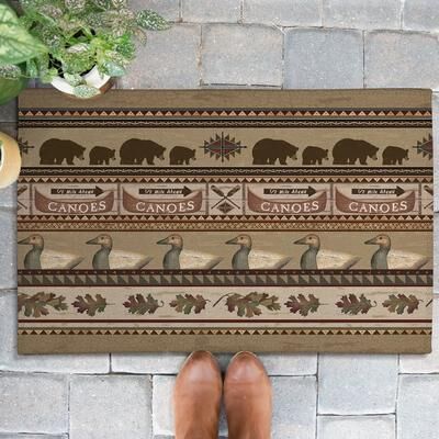 Laural Home Lodge Look Outdoor Door Mat