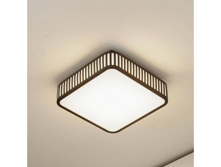 Lurinda LED-Außendeckenleuchte schwarz 26 cm IP44 - Lindby - Balkon - Modern - Aluminium - Bündig