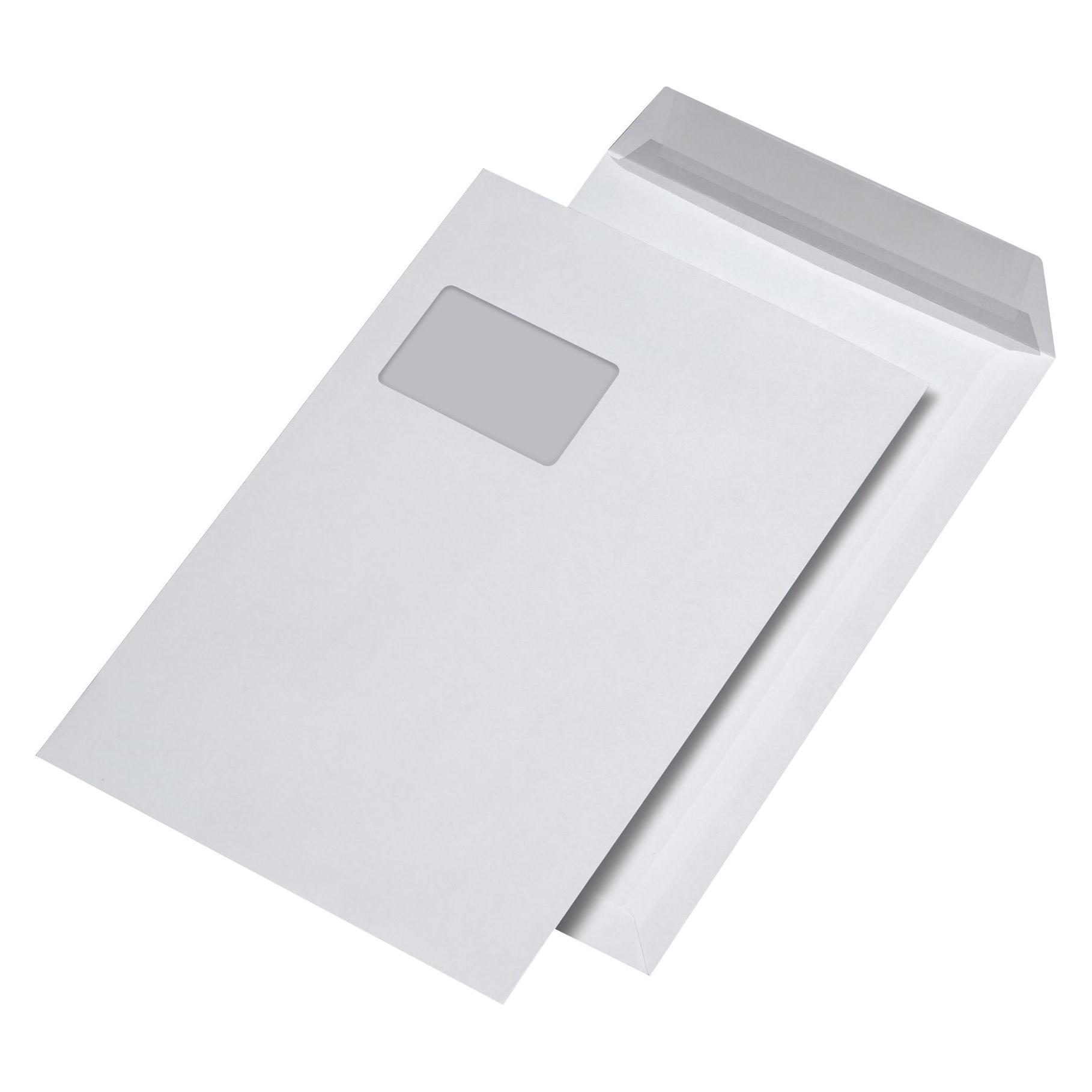 Elepa Briefumschläge C4 (229 x 324 mm) weiß, Offset weiß, Papier: 120 g/m², Haftung: druckempfindlich, mit (250 Stk.) (30005318)