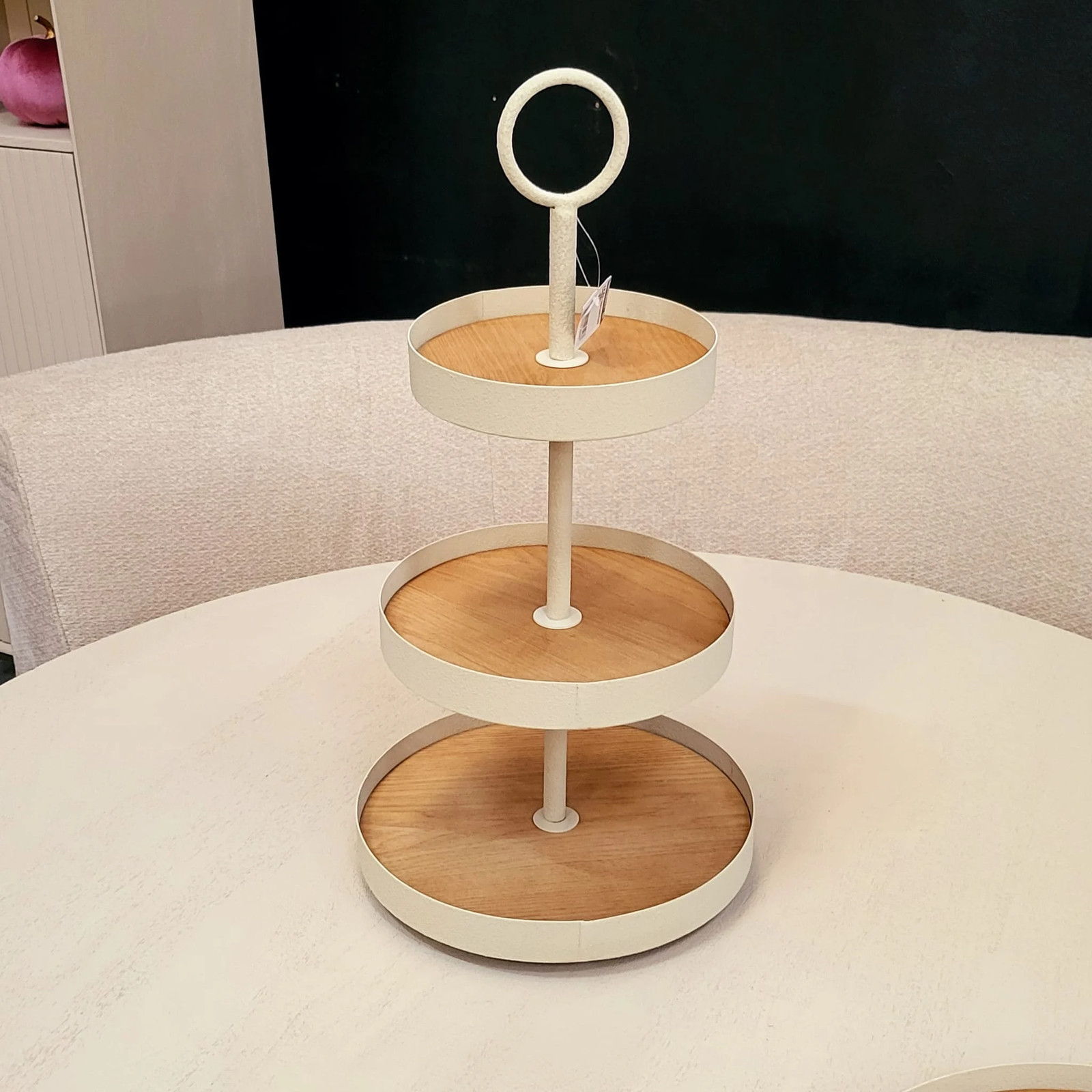 Countryfield Etagere Deane M beige metal tabletop etagere