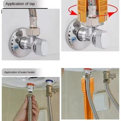 Inspired Living Multifunction Faucet & Sink Wrench Easy Plumbing Install & Removal Tool yellow