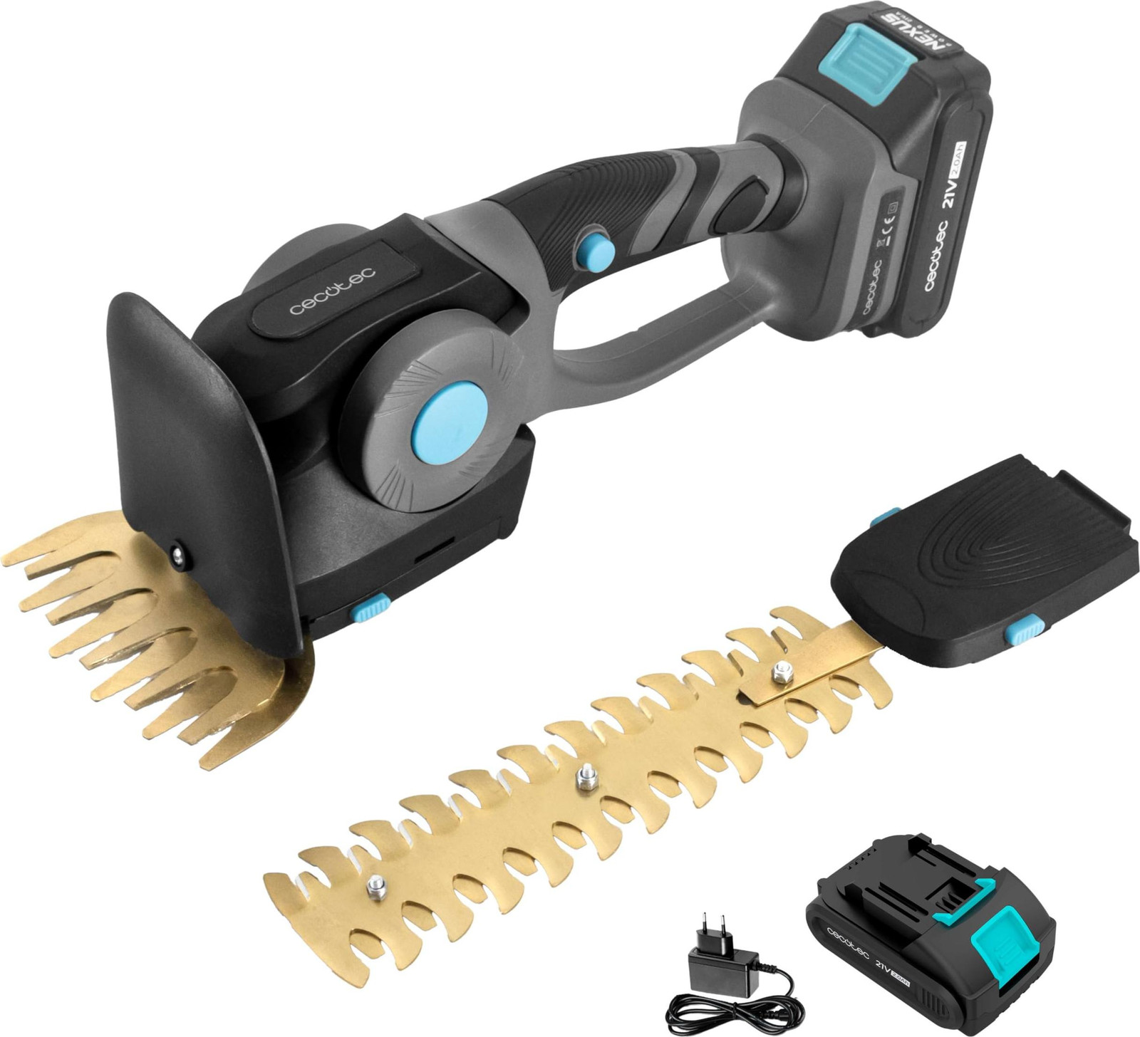 Cecotec TitaniumSword 2120 Handmodel XL Accuheggenscharen 2-in-1 met 21V accu en borstelloze motor