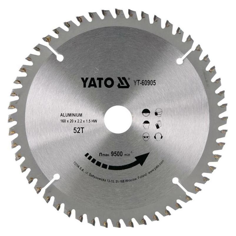 Yato Kreissäge für Aluminium 160x52x20mm YT-60905 (YT-60905)