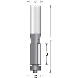 Hikoki, Fräser, Zubehör 754110 Kantenfräser mit Bodenlager 16,0 x 15,9 x 50 mm Schaft 8 mm 1 Stück