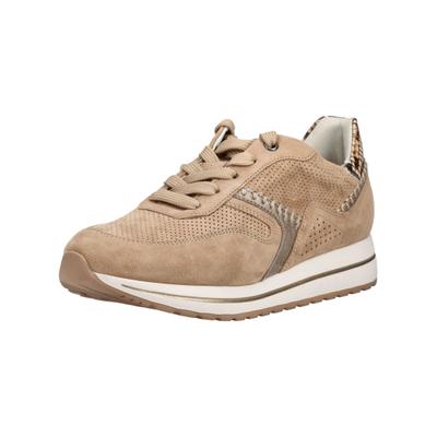 Sneaker GABOR COMFORT "Gabor Comfort Sneaker Leder", Damen, Gr. 38, beige (sand), Leder, Schuhe Sneaker