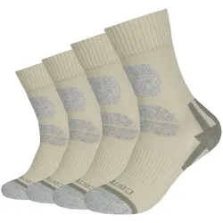 4er Pack camano Cushioned Outdoor Crew Socken 8251 - abbey stone 43-46