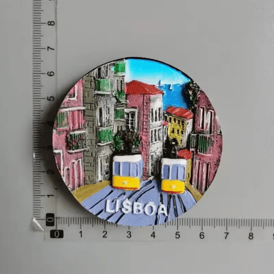 Inspire Picks Portugal Souvenir Fridge Magnets Lisbon Tram & Porto Travel Collection 7