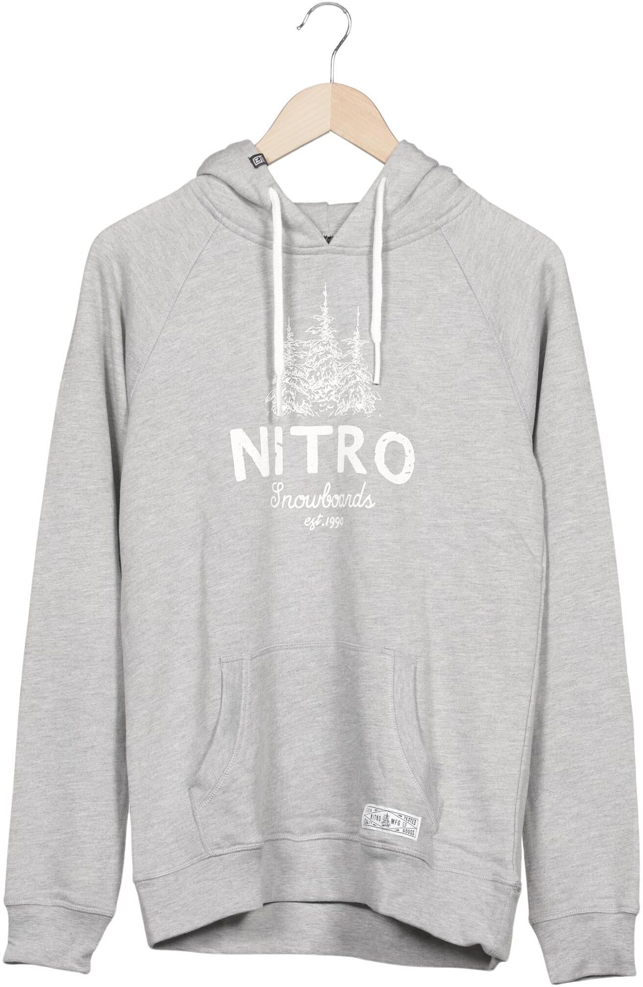 Nitro Damen Kapuzenpullover, Grau, Gr. L, Baumwolle / Synthetik - Second Hand