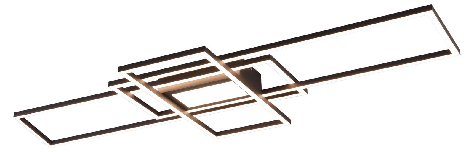 Trio Lighting Irvine LED-plafondlamp zwart, dimbaar met afstandsbediening